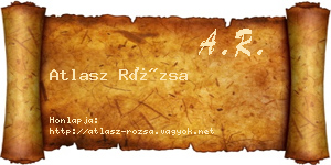 Atlasz Rózsa névjegykártya