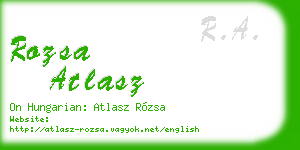 rozsa atlasz business card