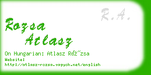 rozsa atlasz business card